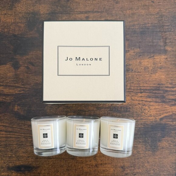 Jo Malone Peony & Blush Suede Candles - 3 Travel Size 1.18 inches - Picture 1 of 3